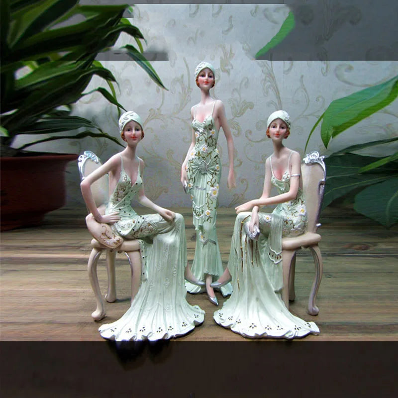 European Character Girl Beauty Resin Ornaments £44.99
