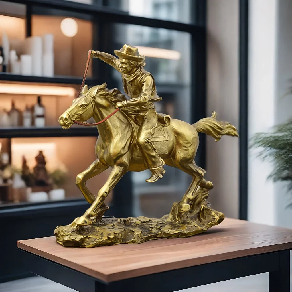 1pc Horse Cowboy Statue Resin £49.99