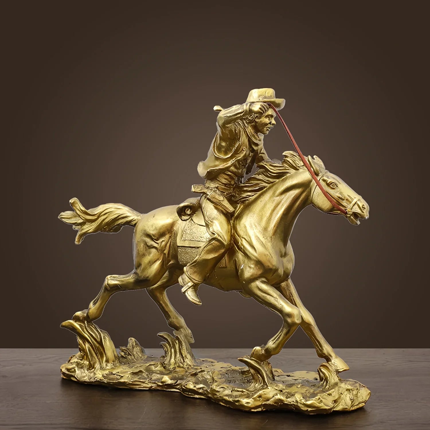 1pc Horse Cowboy Statue Resin £49.99