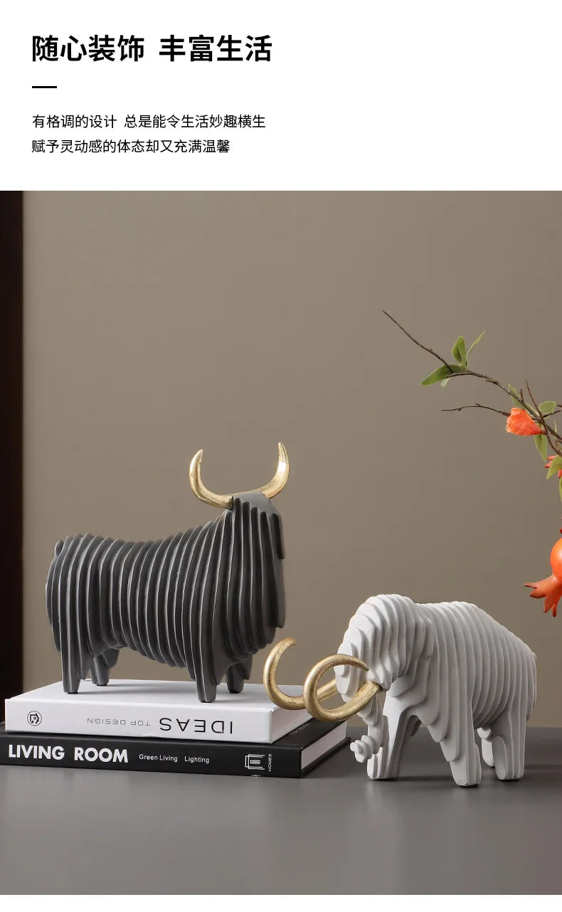 Creative Mammoth Resin Bull Sculpture £46.99 - £66.99