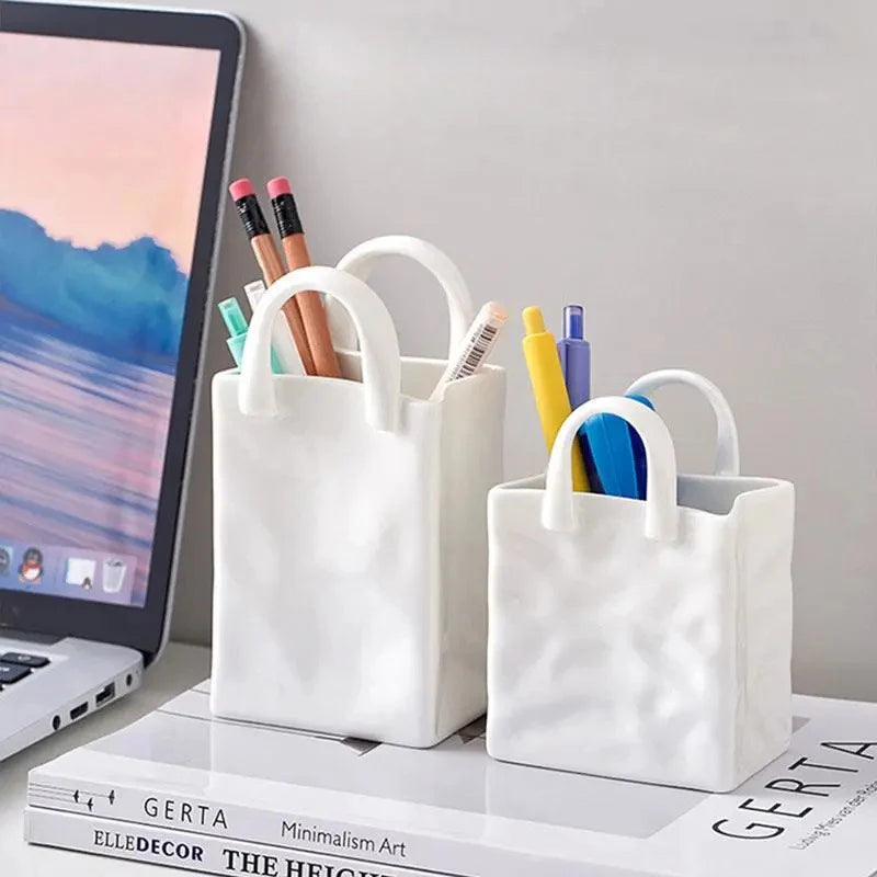 Handbag Shape Vase Modern Decorative White £17.99 - £20.99
