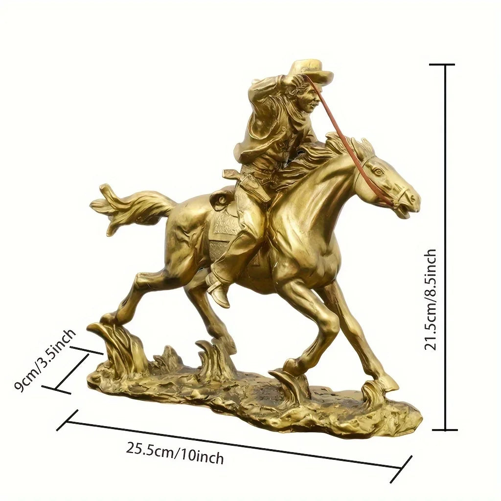 1pc Horse Cowboy Statue Resin £49.99
